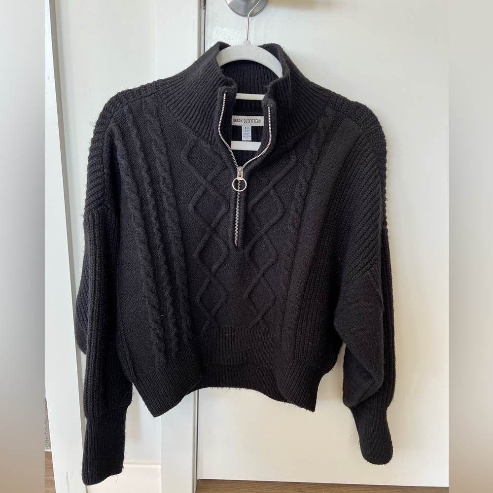 Urban Outfitters black half zip pullover
